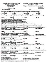 Đề thi thử học kỳ II môn Vật lý Lớp 12 - Mã đề 15 - Năm học 2019-2020 - Trường THPT Huỳnh Ngọc Huệ (Có đáp án)